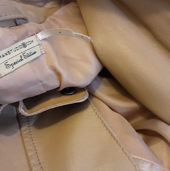 MAX Studio Special Edition Tan Leather Utility Jacket. - Picture 7 of 7